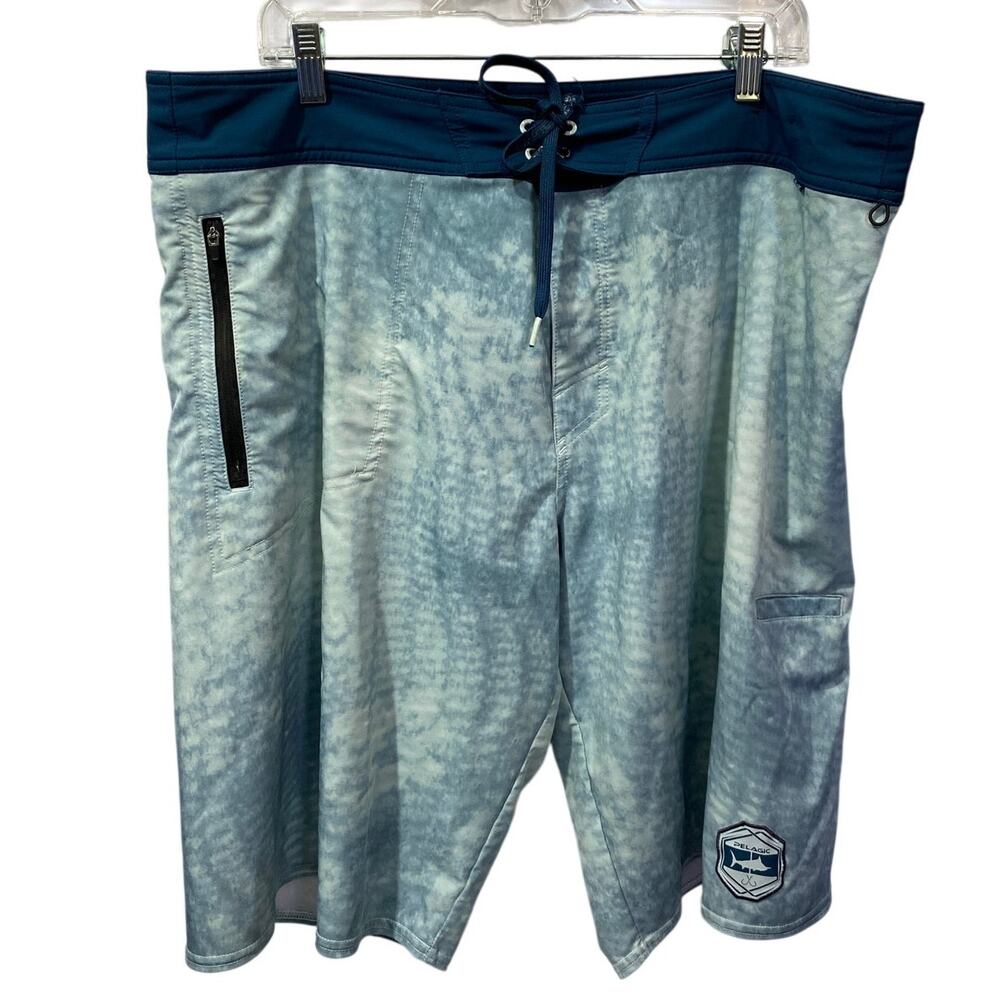 PELAGIC Argonaut Camouflage Board Shorts Blue Men’s 38